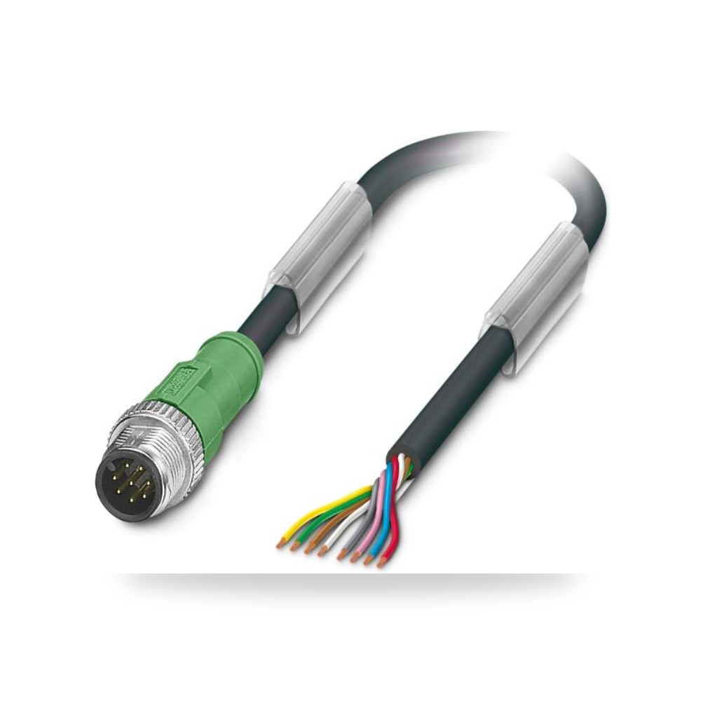 كابل توصيل حساسات ومشغلات M12 8 طراز D متين ريمكو للتوريدات الصناعية (Reemco Industrial)