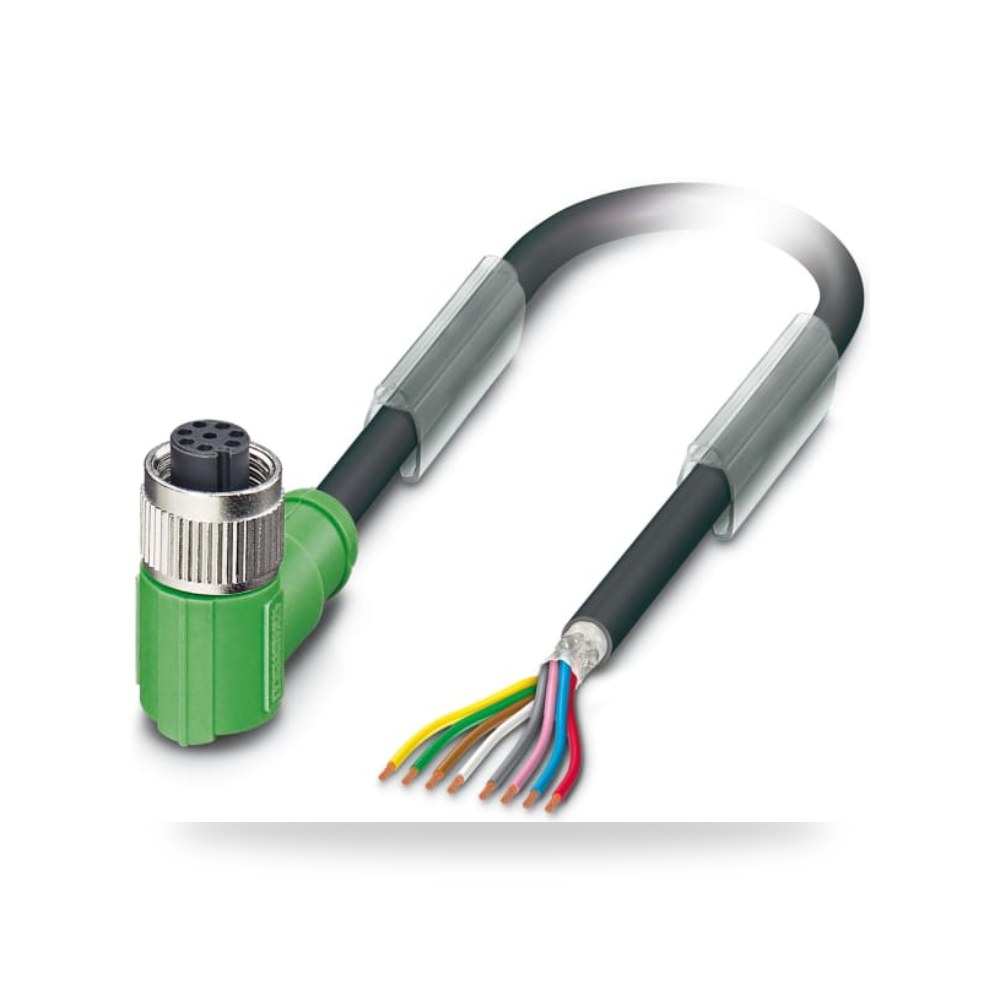كابل توصيل حساسات ومشغلات M12 8 طراز E شاق RS ريمكو للتوريدات الصناعية (Reemco Industrial)