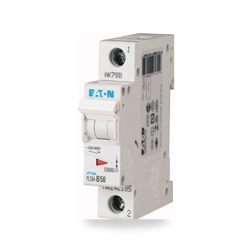 قاطع تيار أوتوماتيكي MCB أحادي 50A منحنى طراز ريمكو للتوريدات الصناعية (Reemco Industrial)