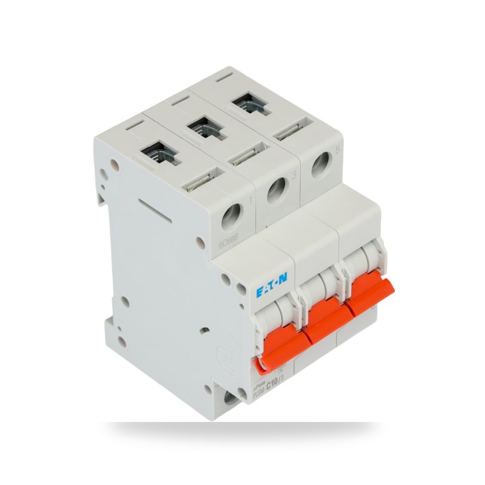 قاطع تيار أوتوماتيكي MCB ثلاثي 10A منحنى طراز ريمكو للتوريدات الصناعية (Reemco Industrial)
