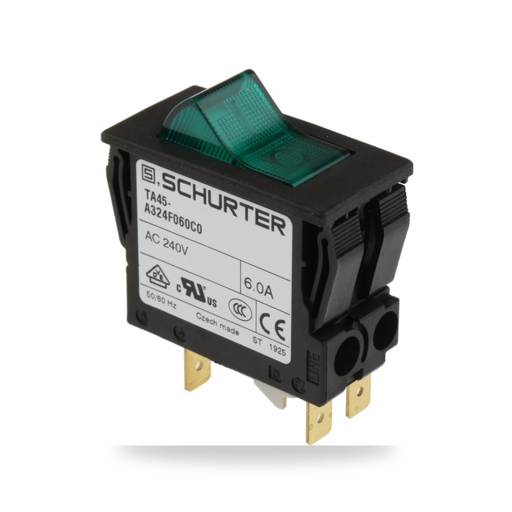 قاطع تيار أوتوماتيكي MCB ثنائي 6A طراز B RS ريمكو للتوريدات الصناعية (Reemco Industrial)