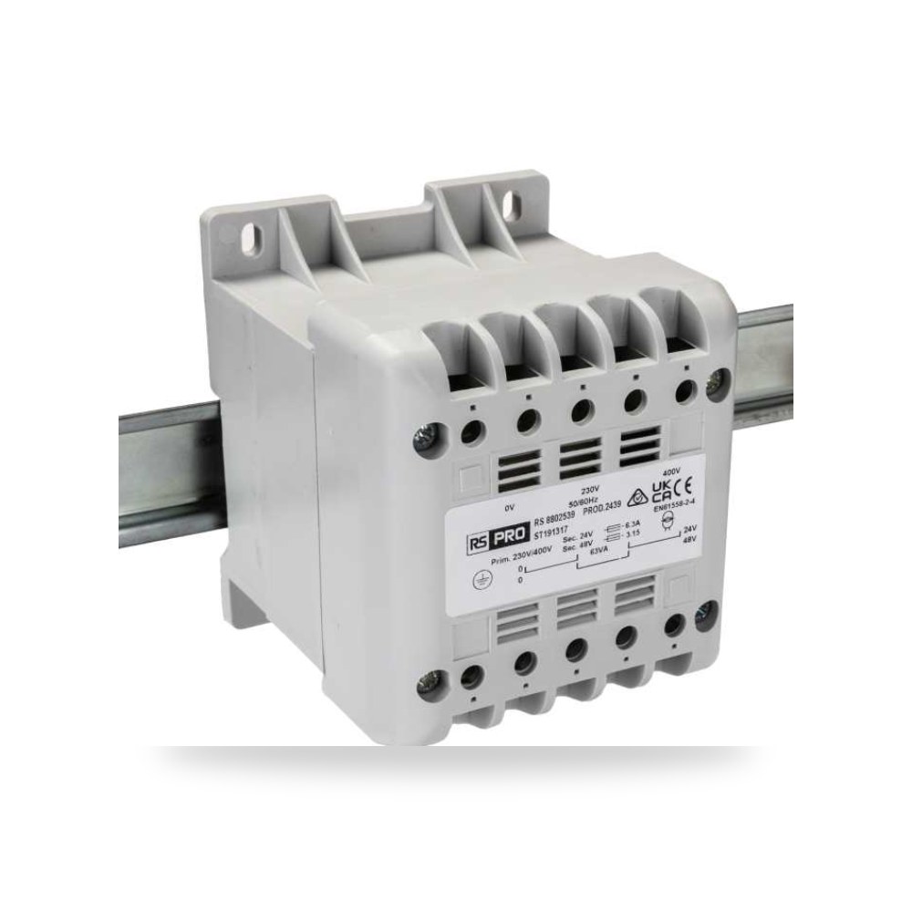 محول عزل وتحكم سكة دين ريل 63 VA طراز احترافي ريمكو للتوريدات الصناعية (Reemco Industrial)
