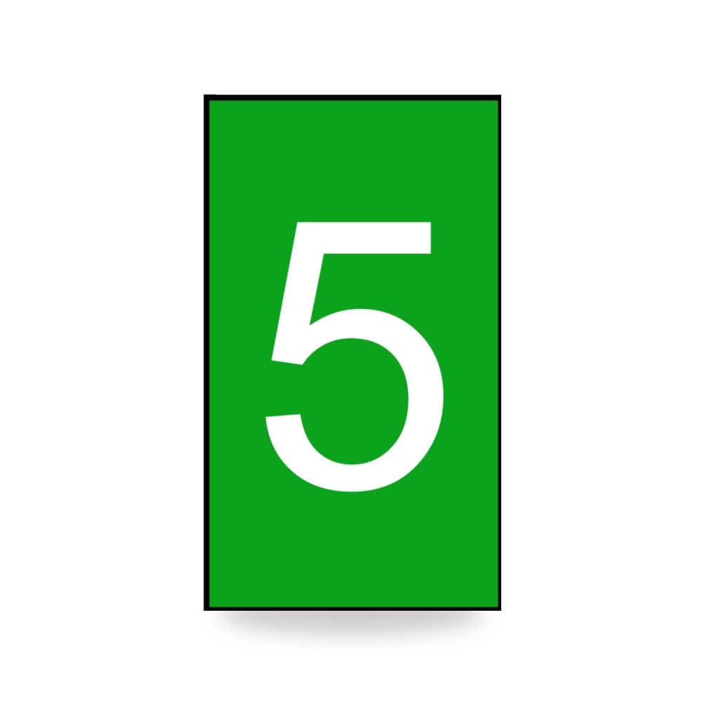 علامة وترقيم كابلات وأسلاك رمز 5 أخضر قطر 3.6 ريمكو للتوريدات الصناعية (Reemco Industrial)