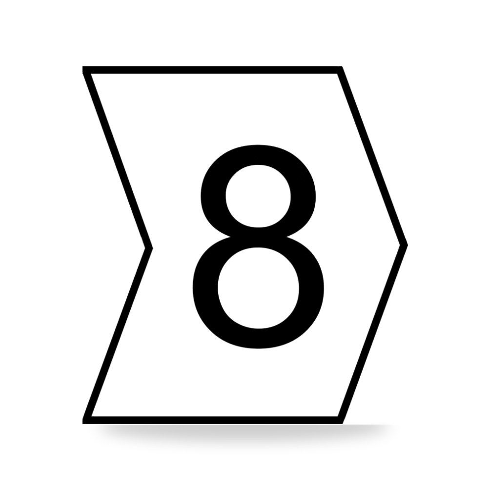 علامة وترقيم كابلات وأسلاك رمز 8 أبيض قطر 3 ريمكو للتوريدات الصناعية (Reemco Industrial)