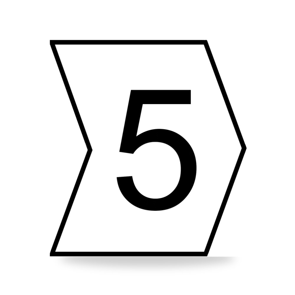 علامة وترقيم كابلات وأسلاك رمز 5 أبيض قطر 5 ريمكو للتوريدات الصناعية (Reemco Industrial)