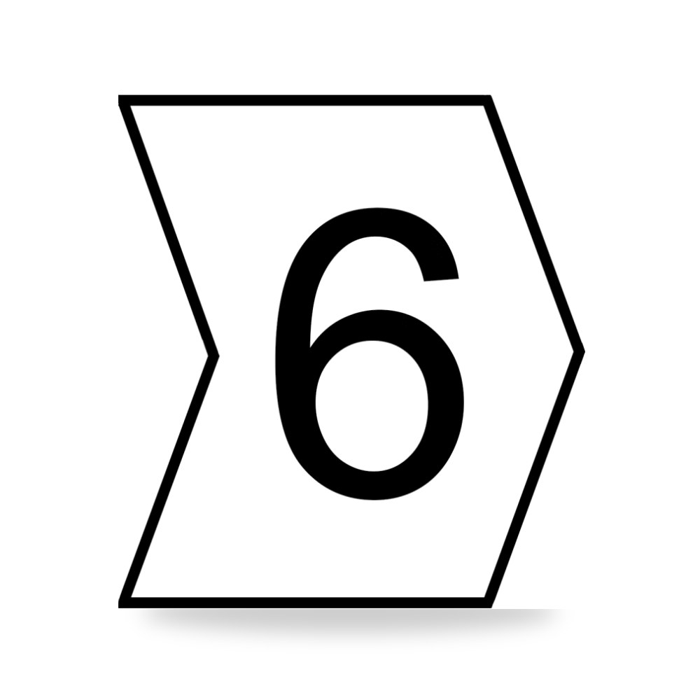 علامة وترقيم كابلات وأسلاك رمز 6 أبيض قطر 5 ريمكو للتوريدات الصناعية (Reemco Industrial)