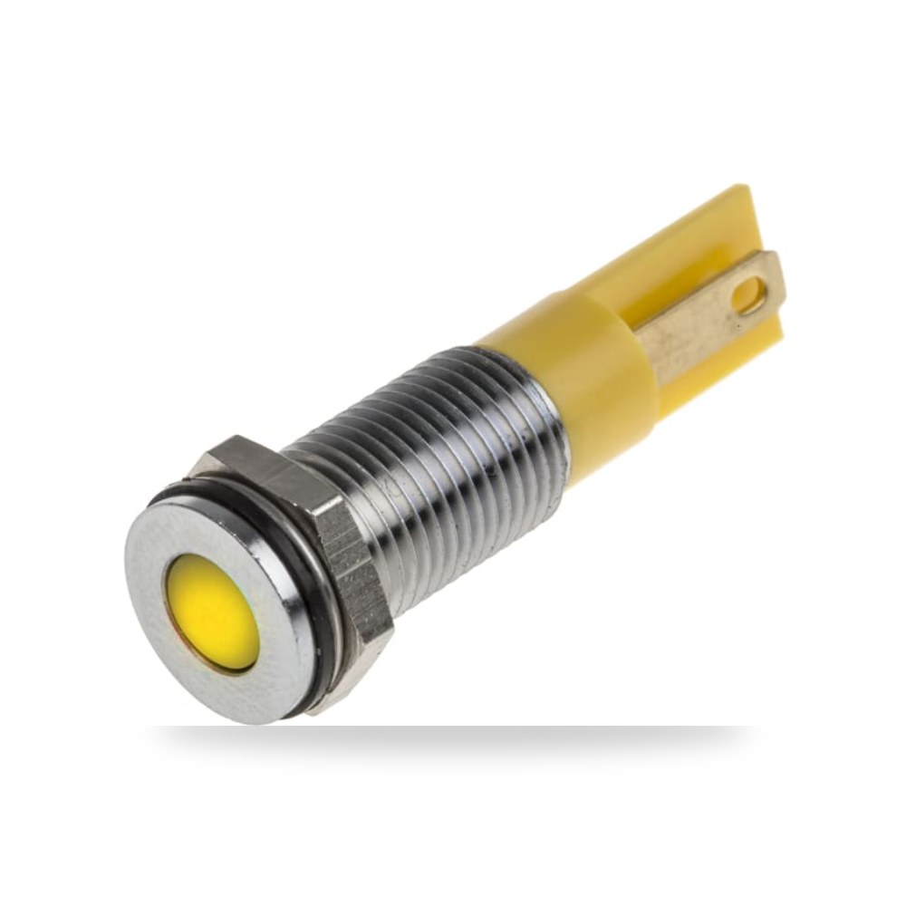 لمبة بيان وإشارة لوحات 12V DC أصفر طراز C RS ريمكو للتوريدات الصناعية (Reemco Industrial)