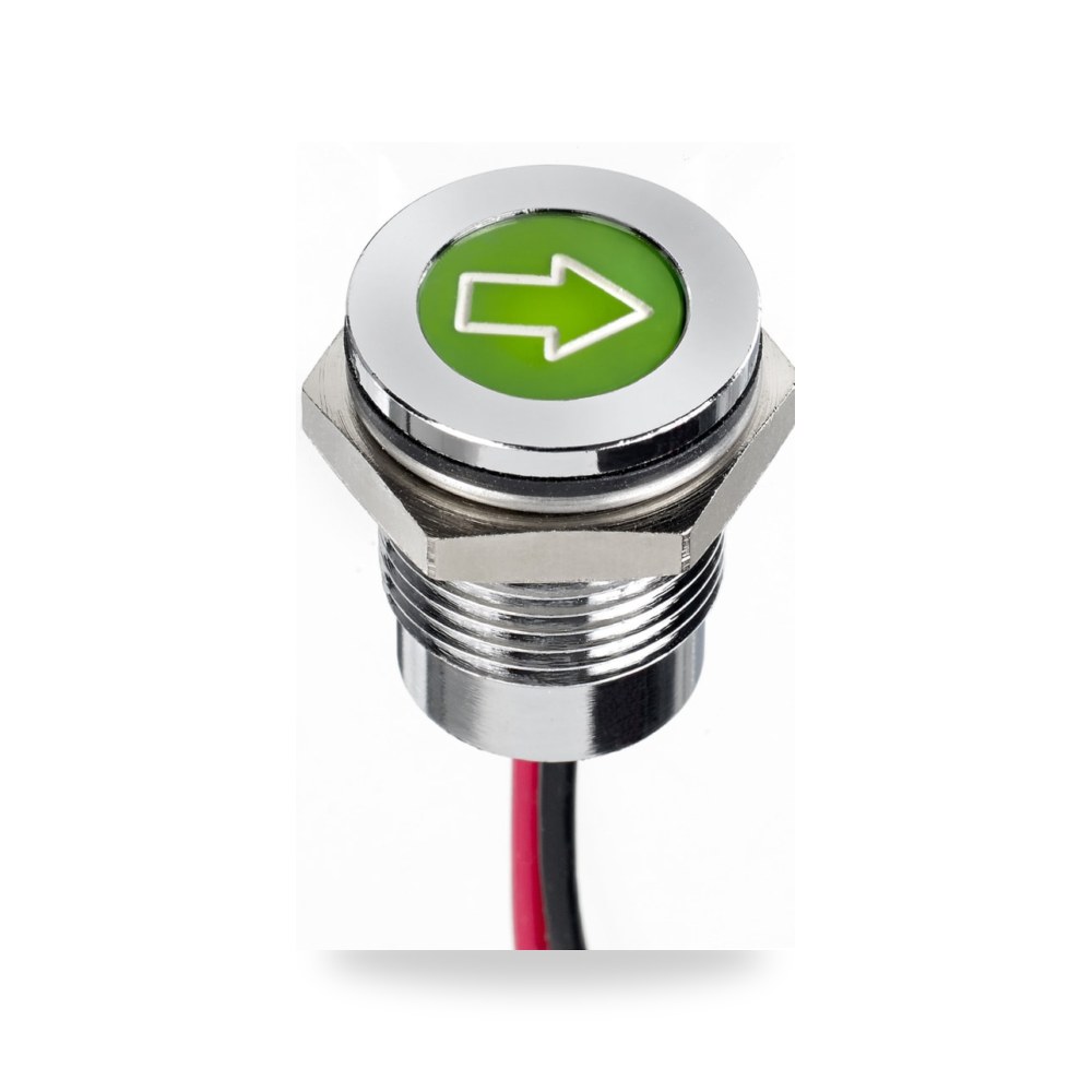لمبة بيان وإشارة لوحات 13.2V DC أخضر 14 مم RS ريمكو للتوريدات الصناعية (Reemco Industrial)