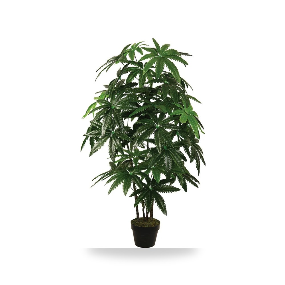 شجرة صناعية ورقة خماسية طول 140 سم PL032 آل آل طالب للري والزراعة (Altaleb Agri)