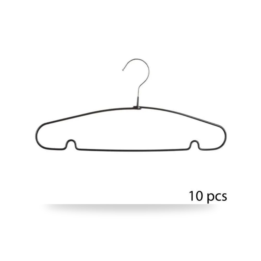 طقم علاقات ملابس خشب ومطاط طقم 10 قطع فايف