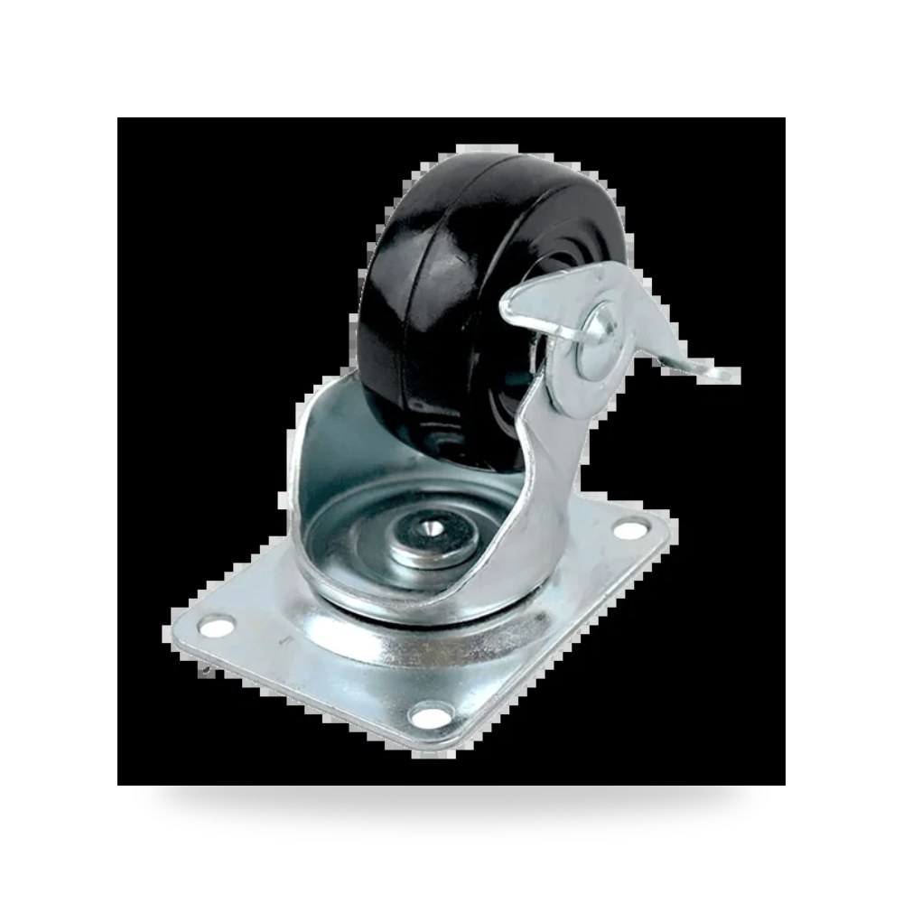 آس عجلة دوارة ومتينة باللونين الفضي والأسود 2
