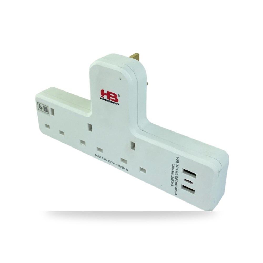 قسام جداري 3 فتحة HB AU313USB 3USB