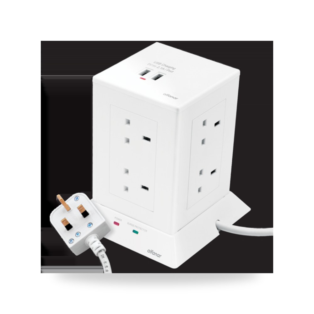 توصيلة ودية 8 مخارج 3 متر USB×2 الفنار
