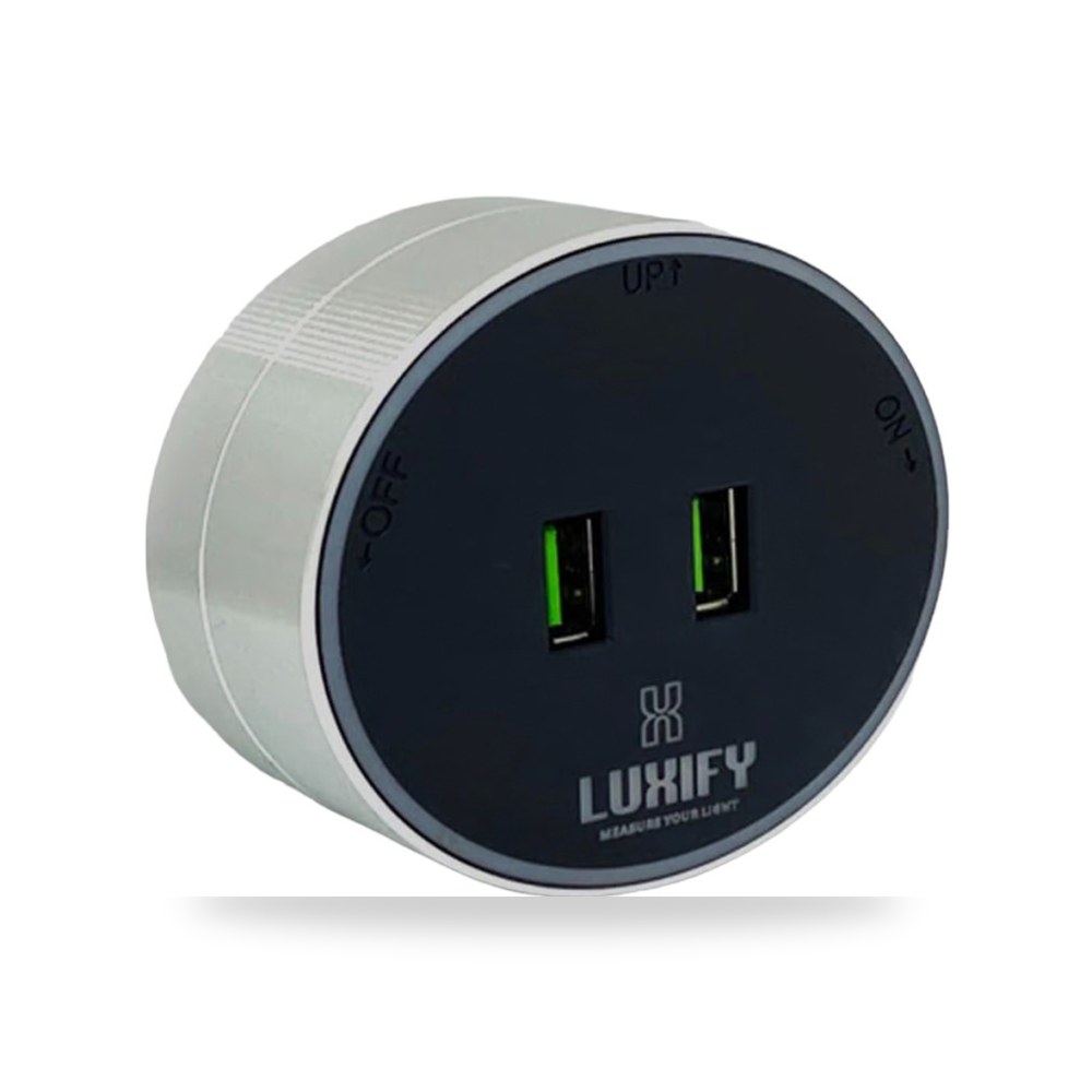 فيش USB مزدوج مضيء LUXIFY فضي TRACK