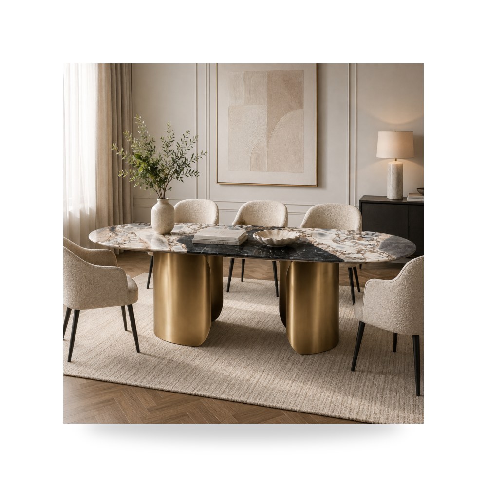 طاولة طعام ذهبي Twirl Table 300 Cm موديل R2278-D300OCGD-DT