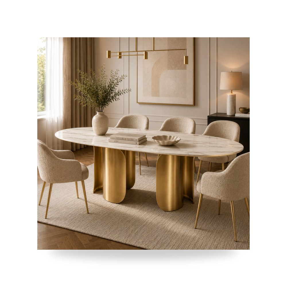 طاولة طعام أبيض روتس موديل R2278