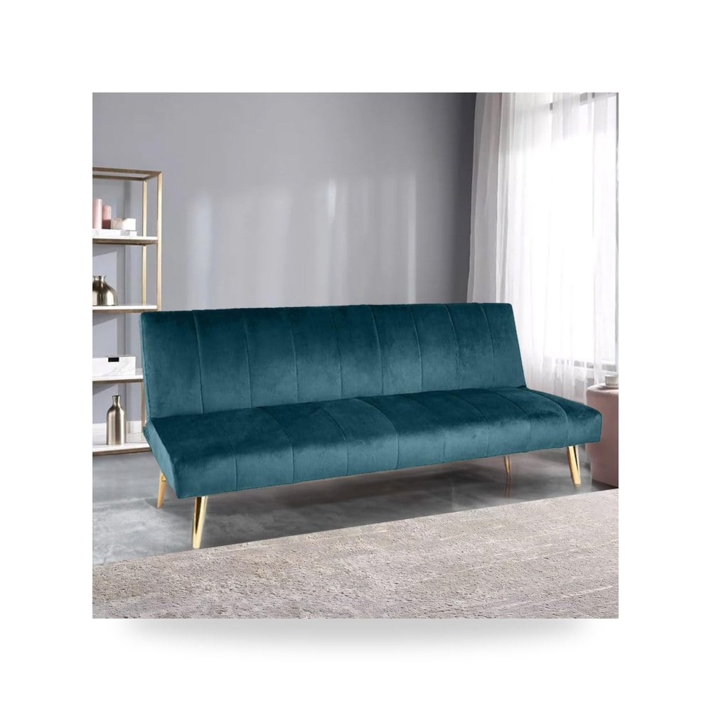 أريكة سرير كتان أحمر Celine Turquoise In موديل LV4143S-204428 In-House