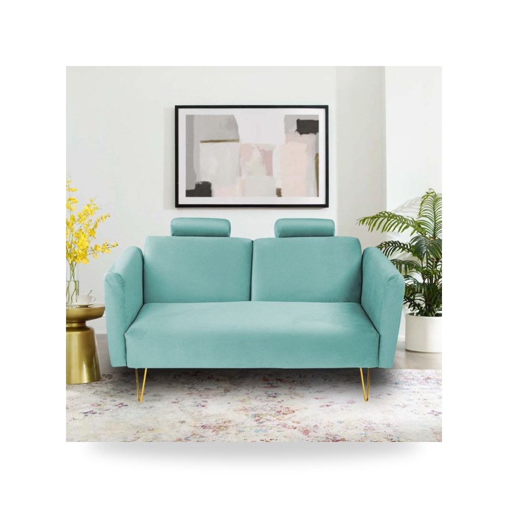 أريكة سرير قطيفة أحمر Rosela Turquoise In موديل 912002202619 In-House