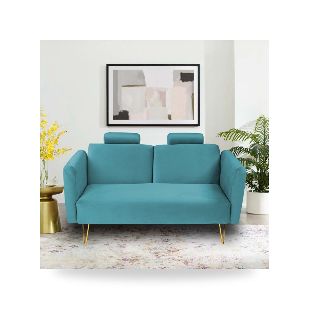 أريكة سرير قطيفة أحمر Rosela Dark Turquoise موديل 912002202623 In-House