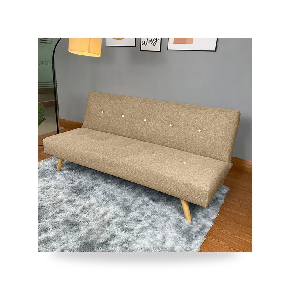 سرير نوم كتان بيج In House موديل LV3409 موديل LV3409-204407 In-House
