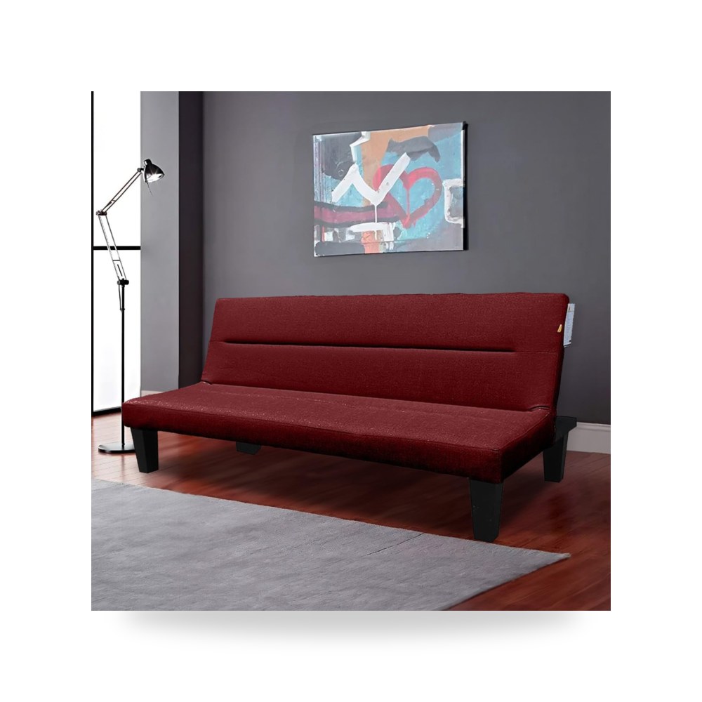 أريكة سرير كتان أحمر Asil Burgundy In House موديل LV3310-204414 In-House