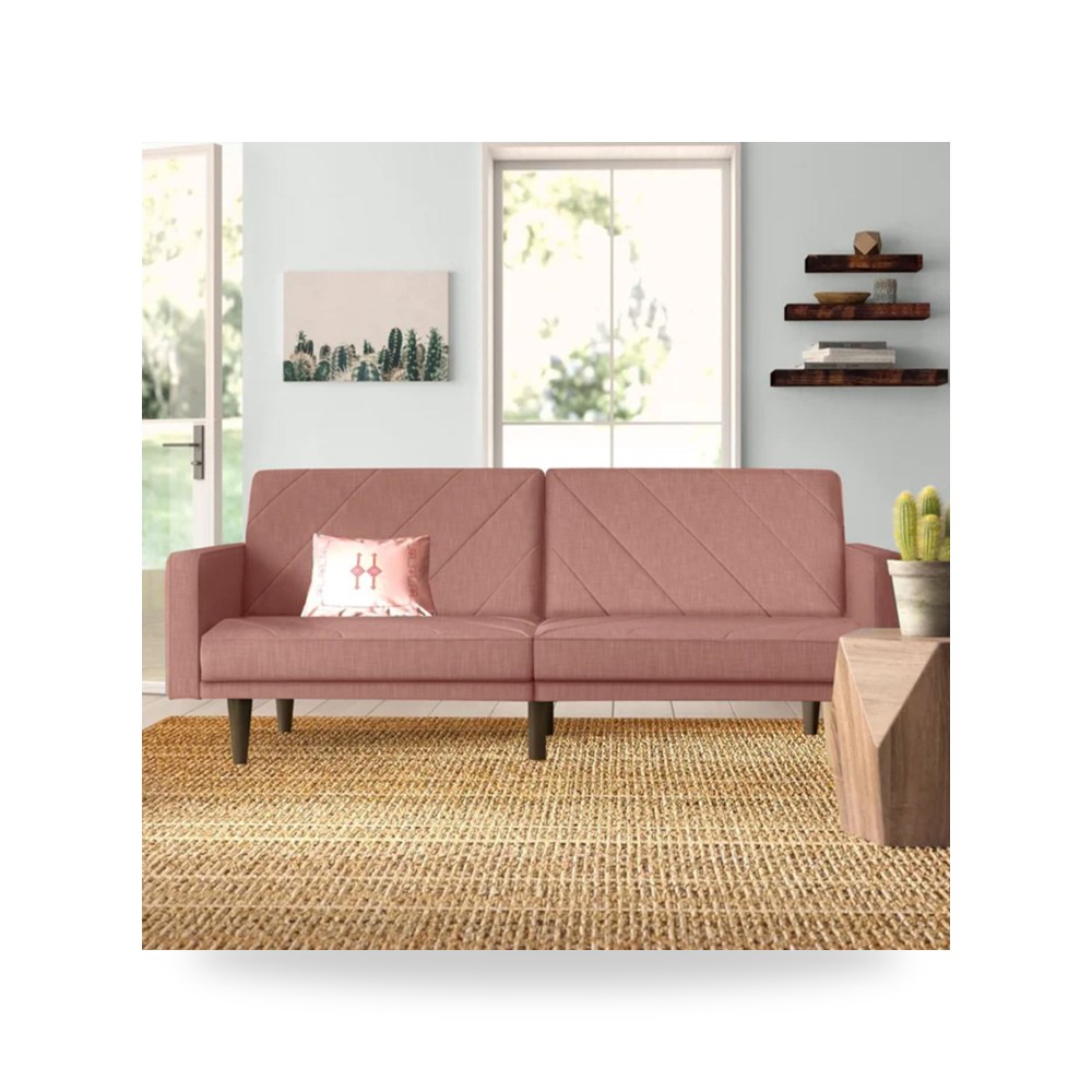 أريكة سرير كتان وردي Shahrzad Dark In House موديل 91200080204413 In-House