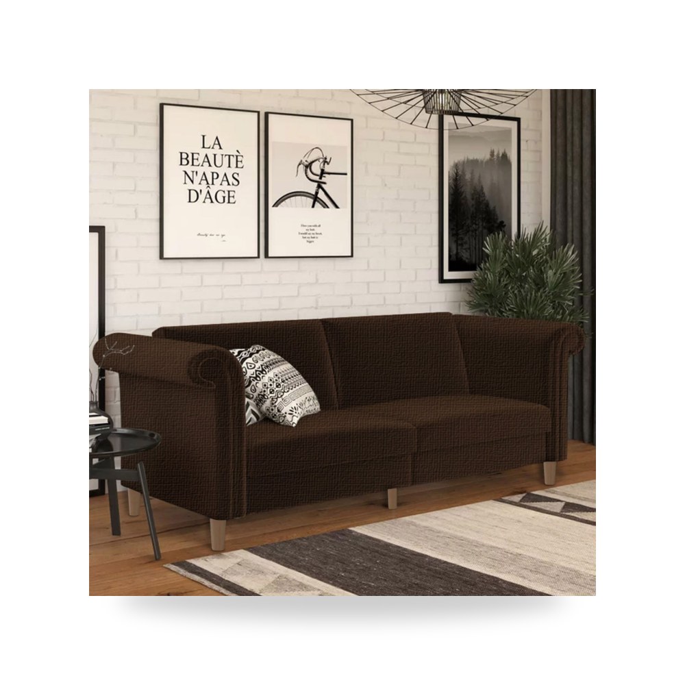 أريكة سرير كتان بني Serena Dark In House موديل 91200099204419 In-House