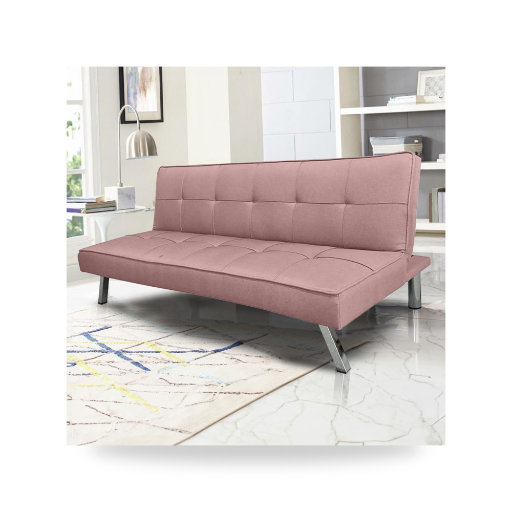 أريكة سرير كتان وردي Sandi Dark In House موديل LV319-204413 In-House