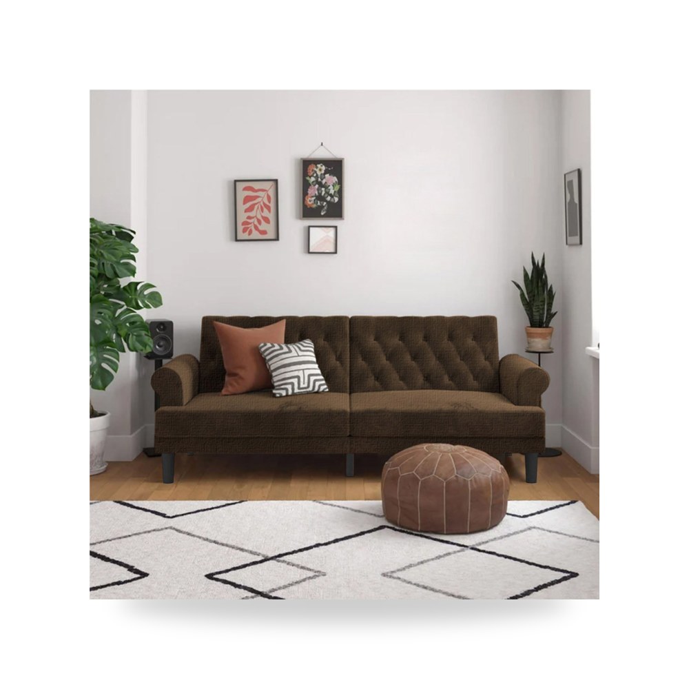 أريكة سرير كتان بني Nutella Dark In House موديل 91200085204419 In-House