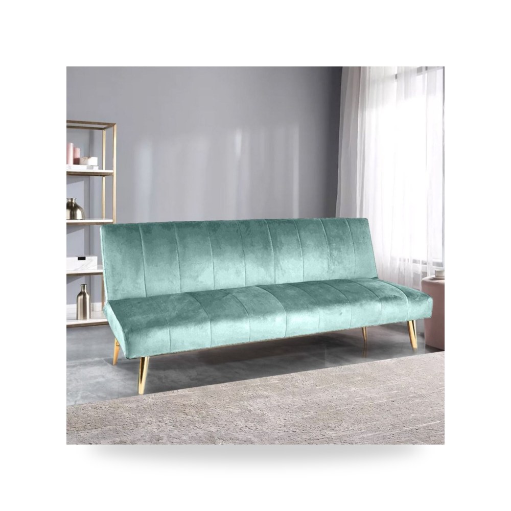 أريكة سرير قطيفة أحمر Celine Turquoise In موديل LV4143S-202619 In-House