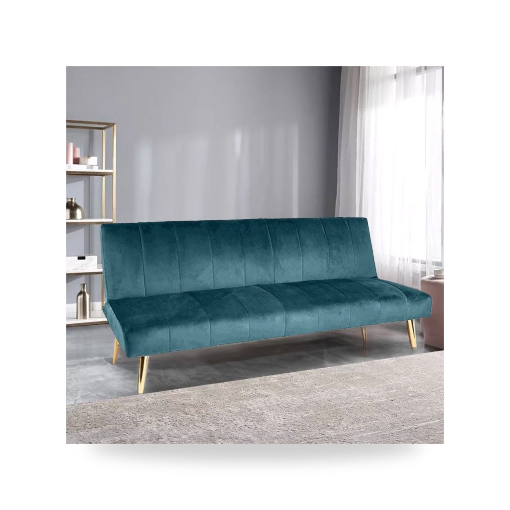 أريكة سرير قطيفة أحمر Celine Dark Turquoise موديل LV4143S-202623 In-House
