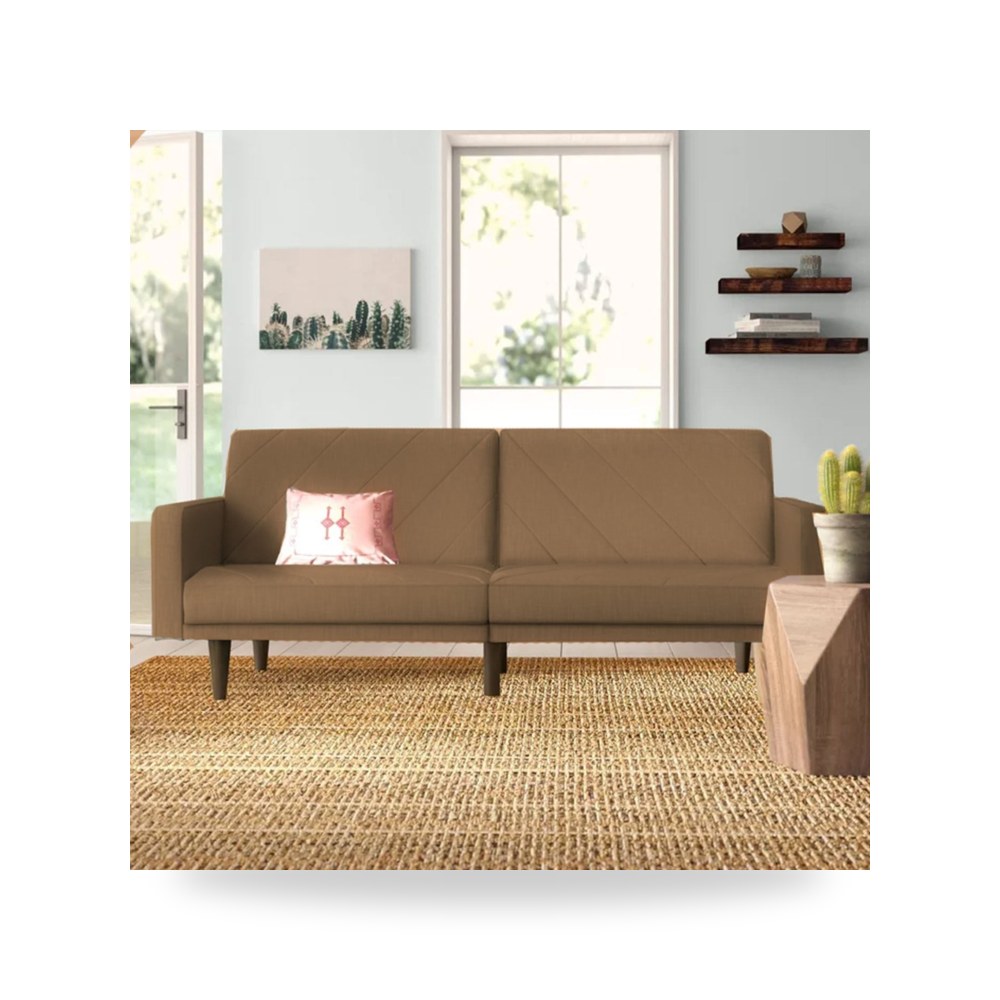 سرير نوم مخمل بني فاتح In House موديل 91200080202609 In-House