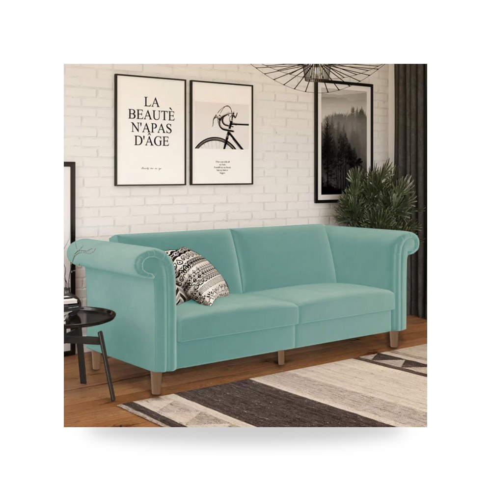 أريكة سرير قطيفة أحمر Serena Turquoise In موديل 91200099202619 In-House