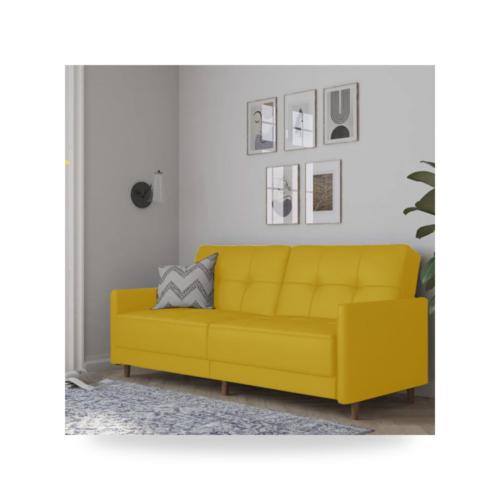 أريكة سرير قطيفة ذهبي Leen In House موديل 91200106202647 In-House