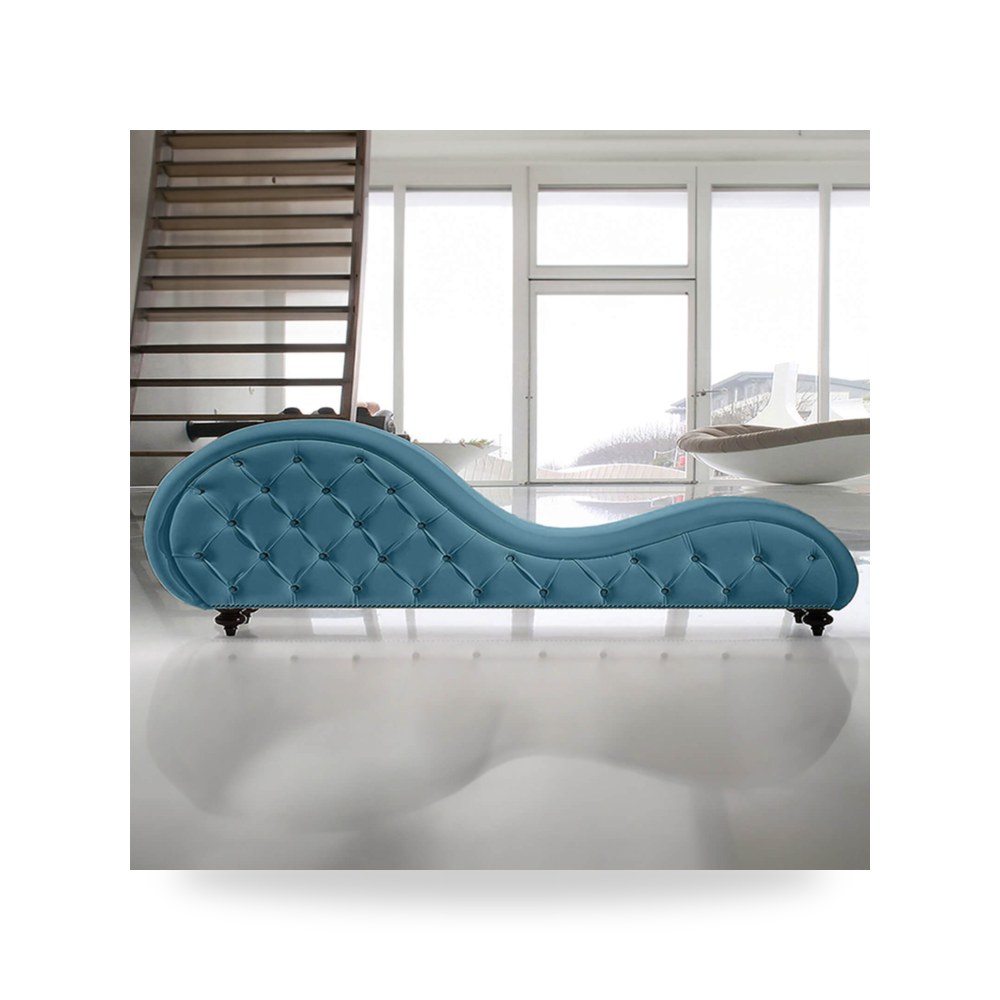 سرير نوم وضعية سرير مخمل تركواز داكن In House موديل CHLG00202623 In-House