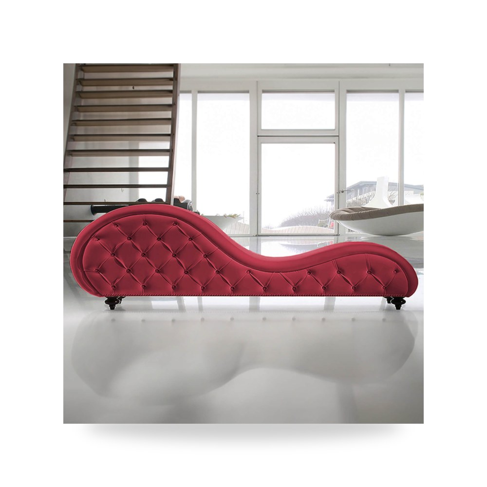 سرير نوم وضعية سرير مخمل عنابي In House موديل CHLG00202625 In-House