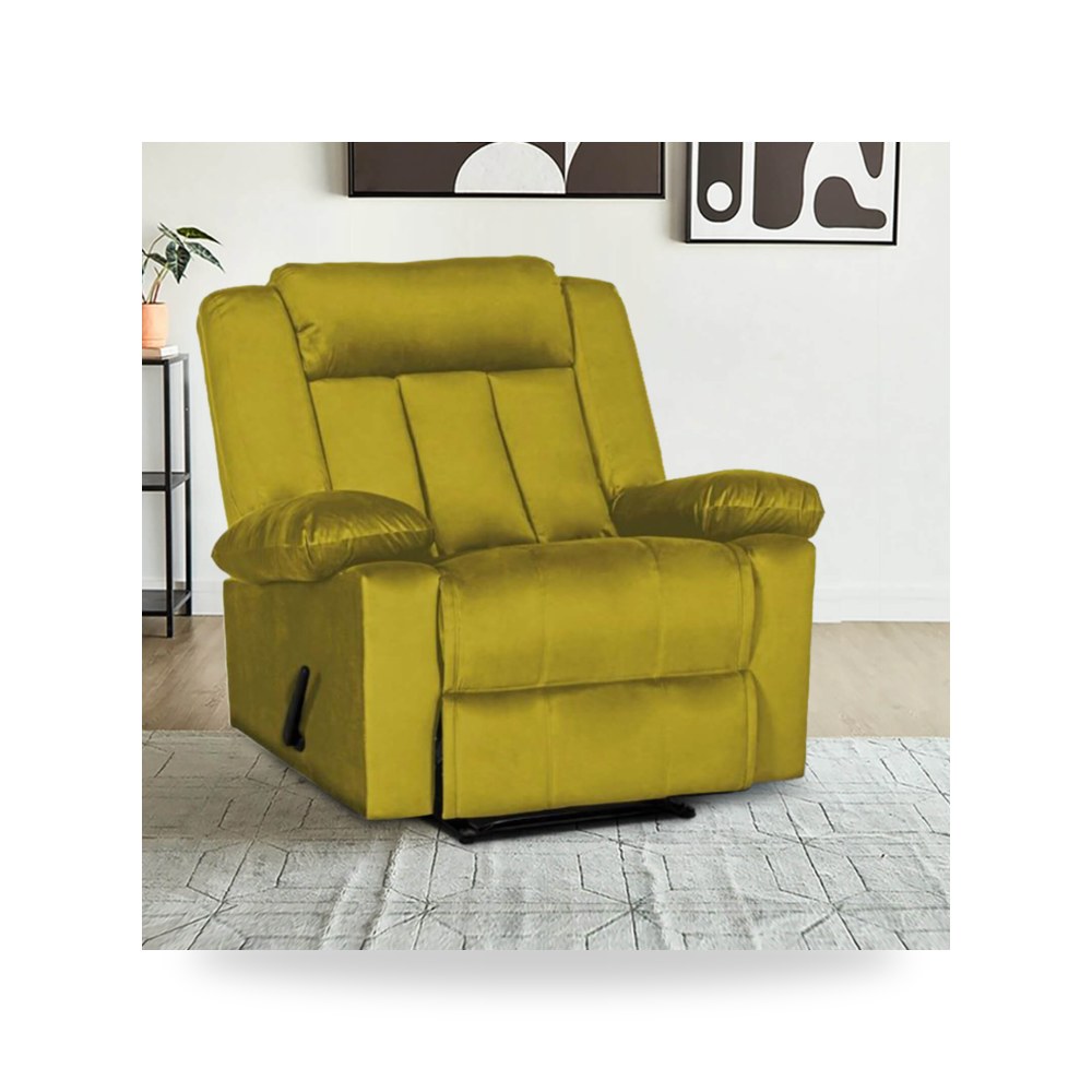 كرسي استرخاء قطيفة ذهبي Mode AB05 Classic In In-House