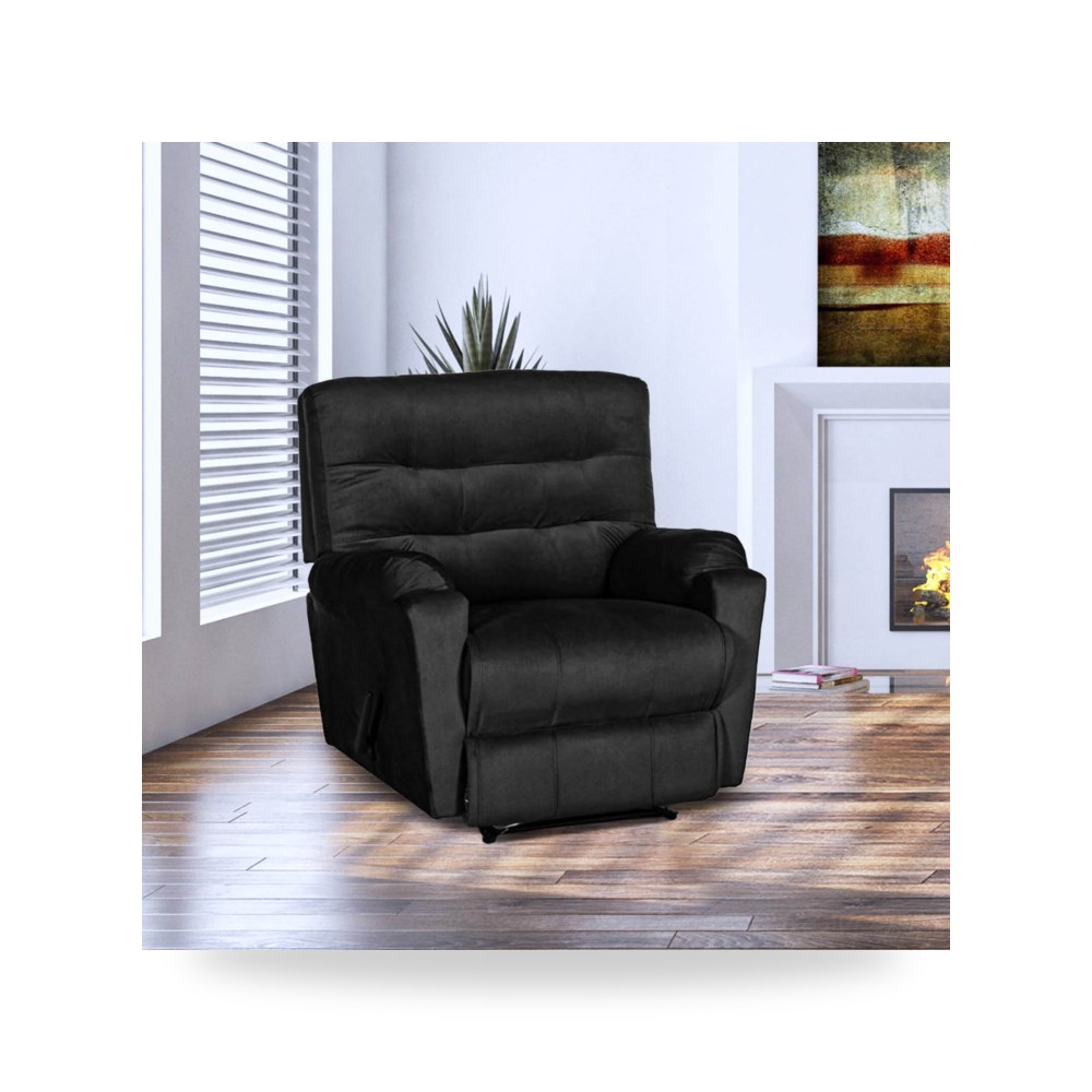 كرسي استرخاء قطيفة أسود Mode AB03 Classic In In-House