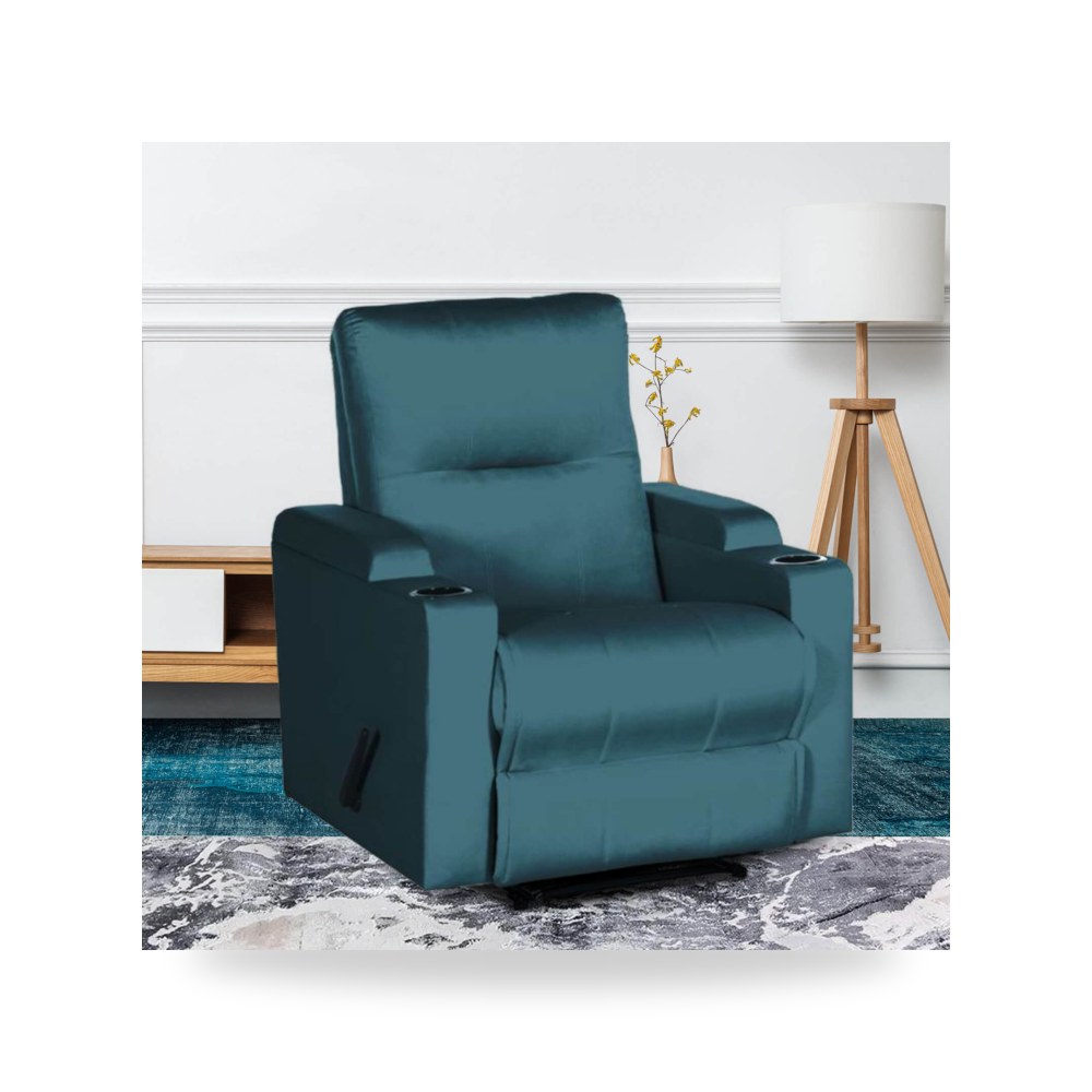كرسي استرخاء مريح - كرسي استرخاء وضعية سرير مخمل موديل AB08 - من In-House