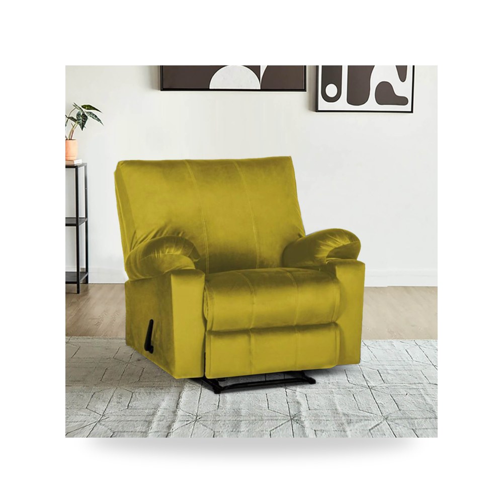 كرسي استرخاء قطيفة ذهبي Mode H1 Classic In In-House
