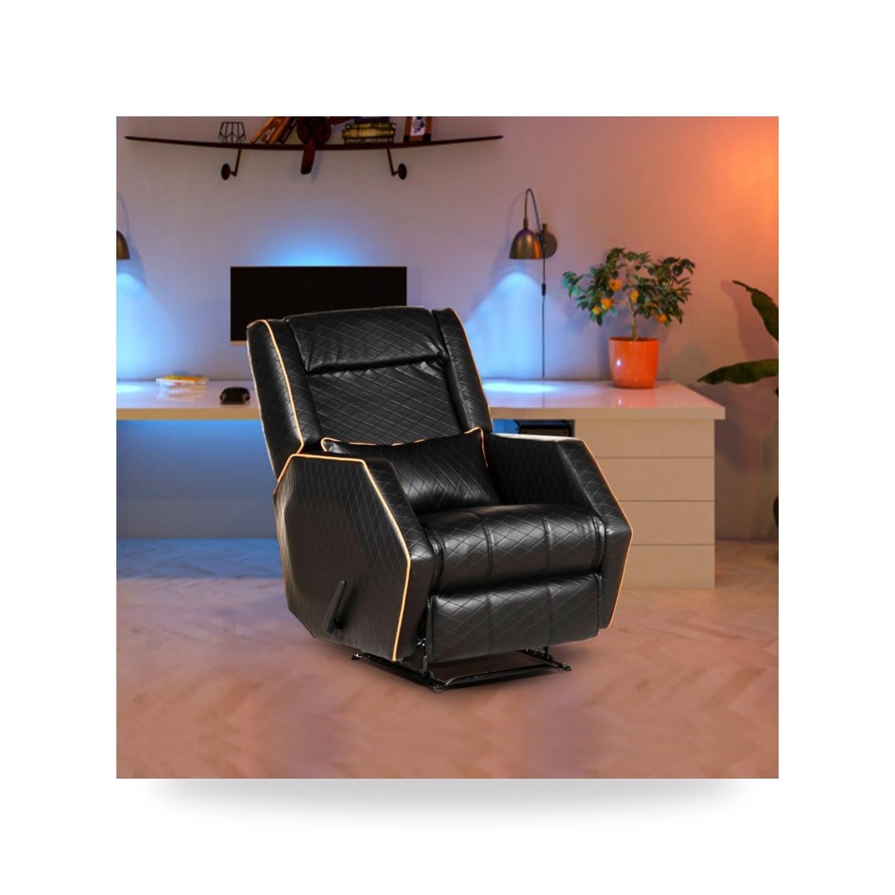 كرسي جلوس بتصميم أنيق - كرسي ألعاب أسود In House معتمد - من In-House - طراز 905176