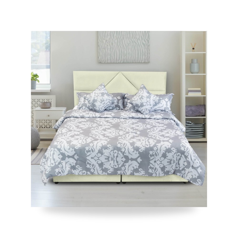 سرير نوم فاخر - هيكل سرير قطيفة عاجي Valencia 200×160 In - من In-House - طراز 902178BO5003