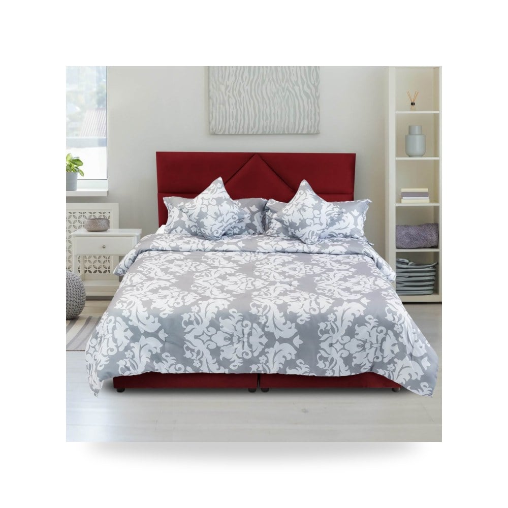 سرير نوم فاخر - هيكل سرير قطيفة Valencia Burgundy 200×160 In - من In-House