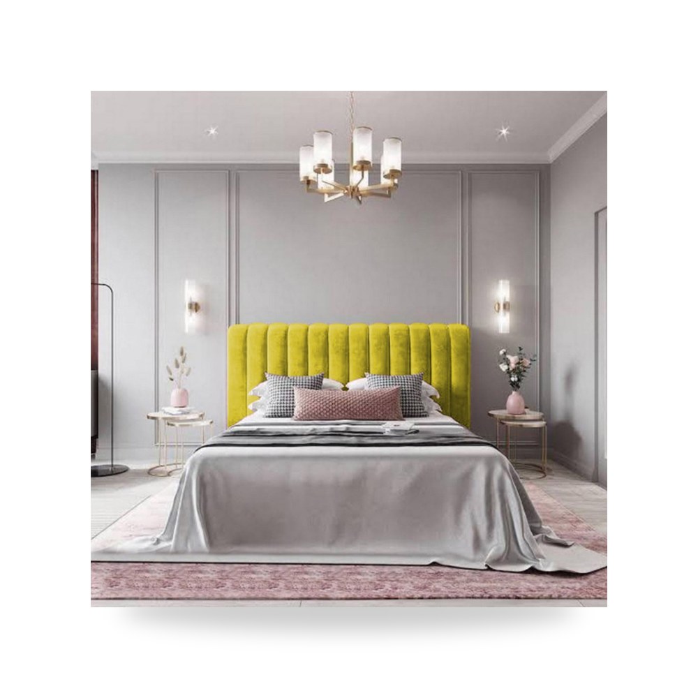 سرير نوم فاخر - هيكل سرير قطيفة ذهبي Burgas 200×180 In House - من In-House