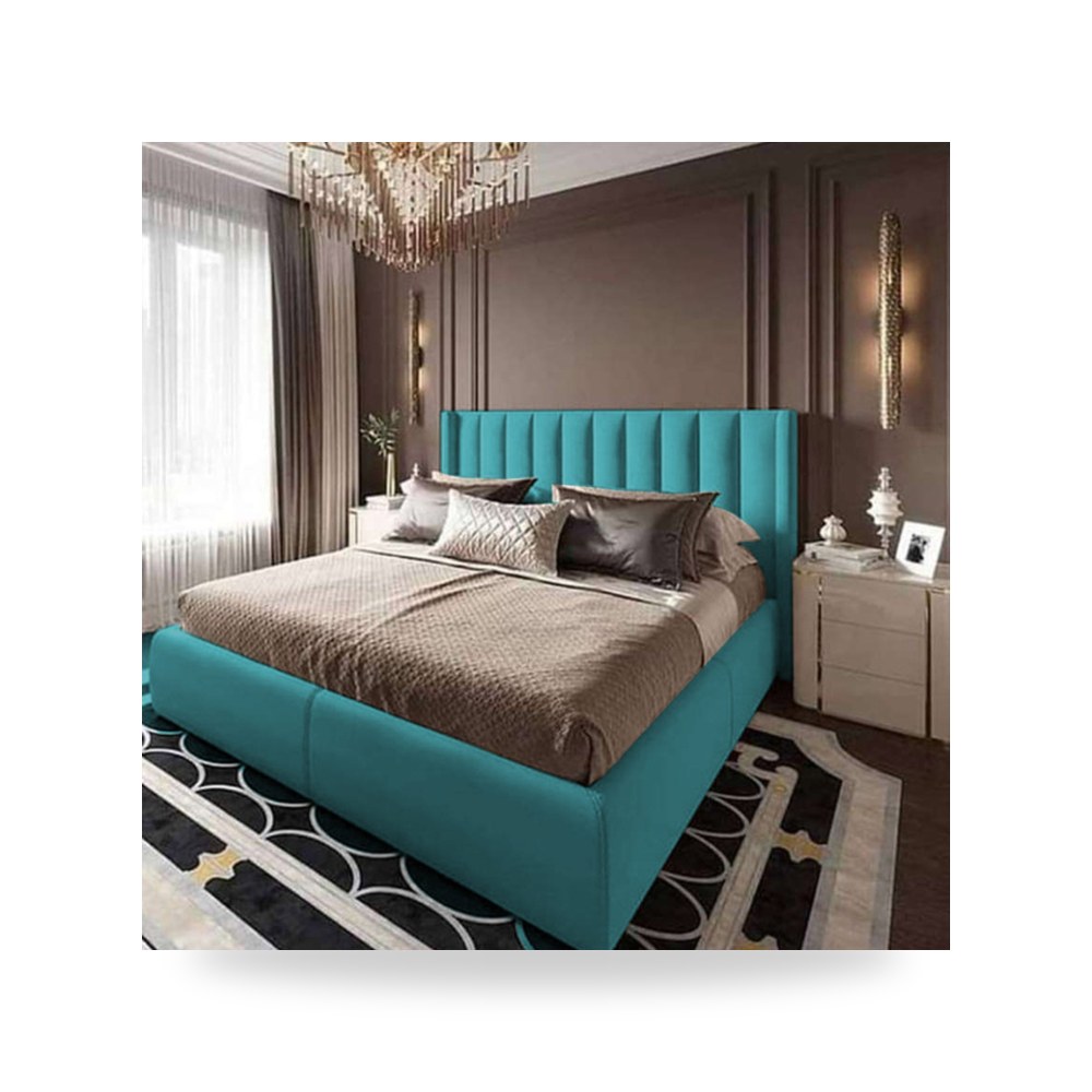 سرير نوم فاخر - هيكل سرير قطيفة Blven Turquoise 200×150 In - من In-House