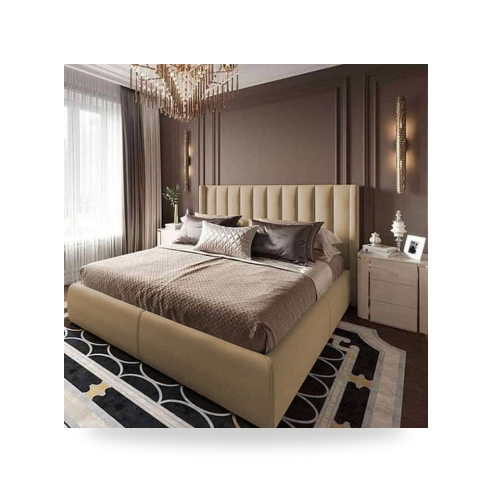 سرير نوم فاخر - هيكل سرير قطيفة بيج Blven 200×150 In House - من In-House