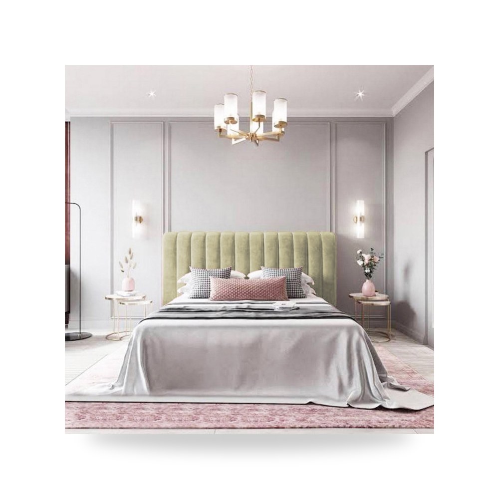 سرير نوم فاخر - هيكل سرير قطيفة عاجي Burgas 200×140 In House - من In-House