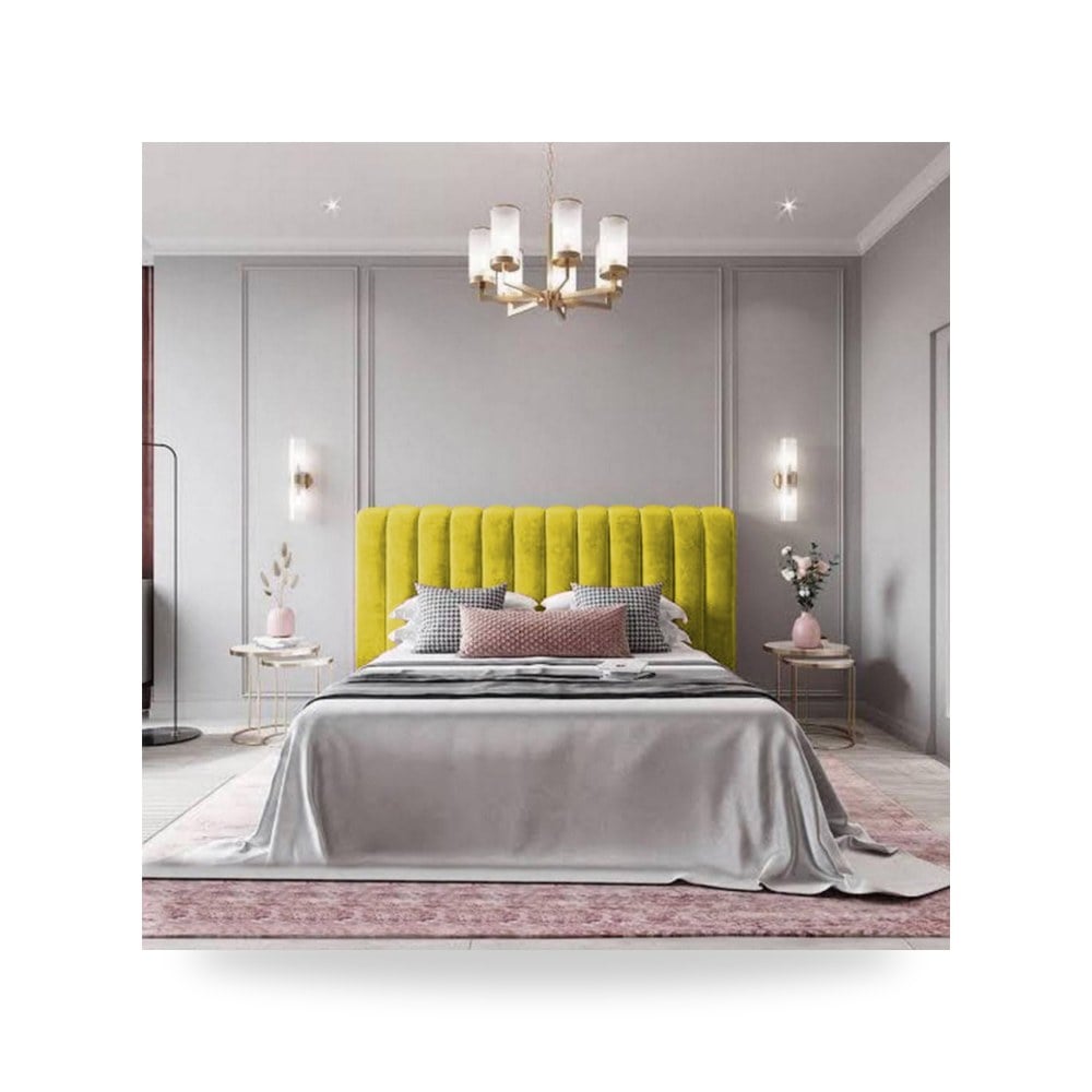 سرير نوم فاخر - هيكل سرير قطيفة ذهبي Burgas 200×140 In House - من In-House