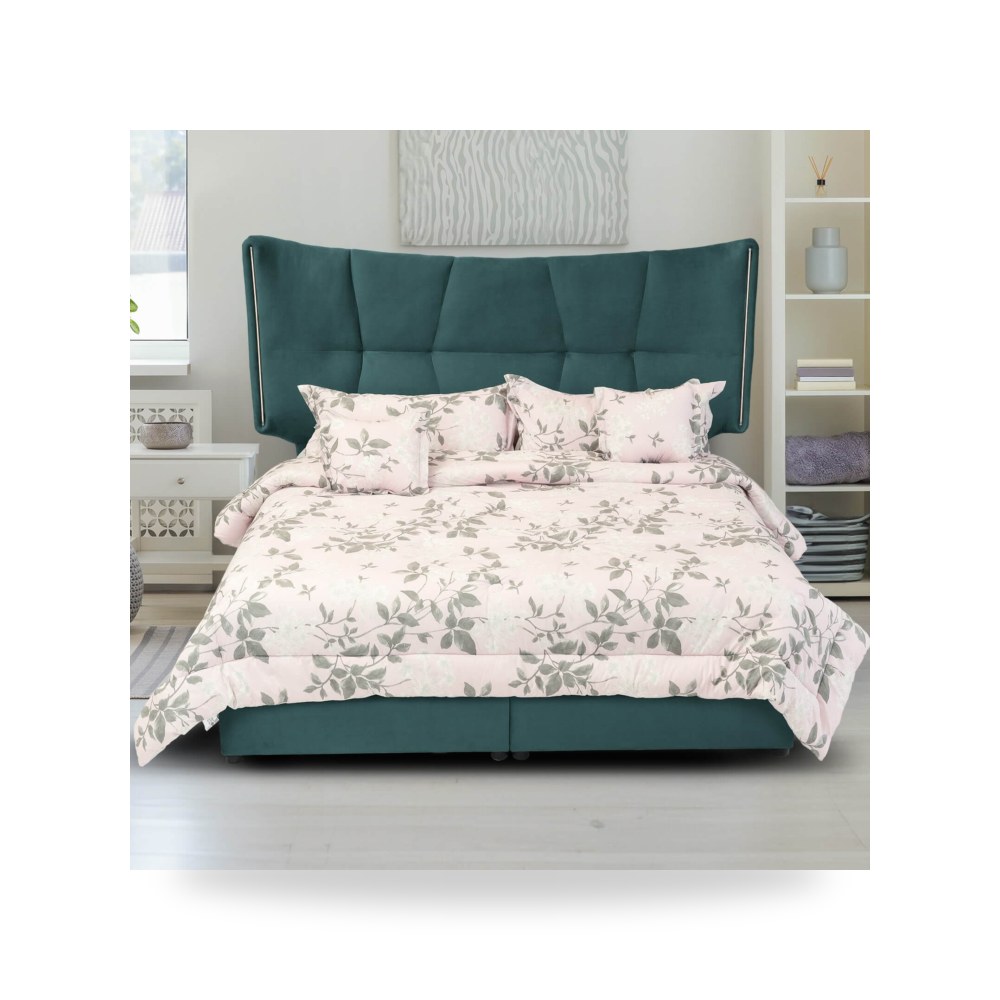 سرير نوم فاخر - هيكل سرير قطيفة Berlin Turquoise 200×100 In - من In-House