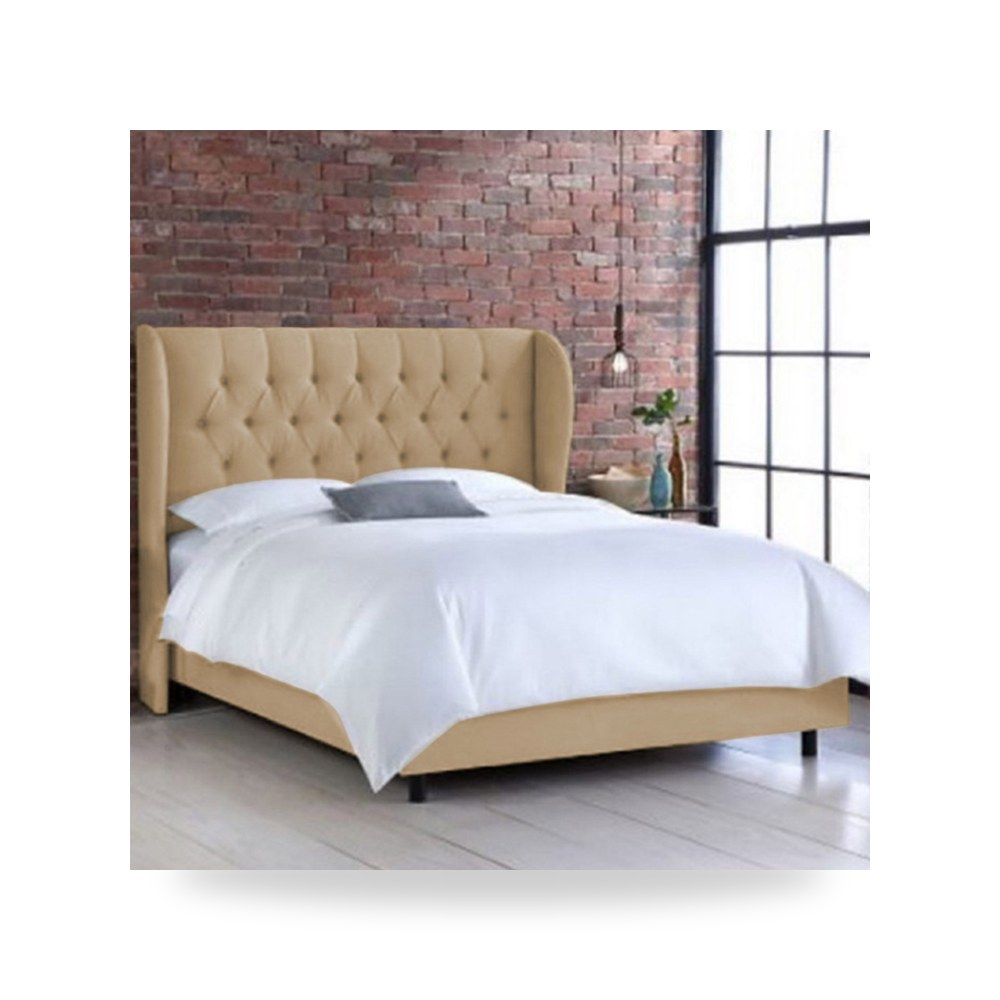 سرير نوم فاخر - هيكل سرير كتان بيج Berlin 200×160 In House - من In-House